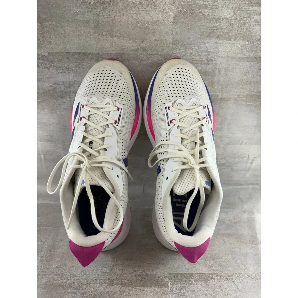 Adidas Adizero SL Men Running Shoes White Blue Pink GV9095 Size 10